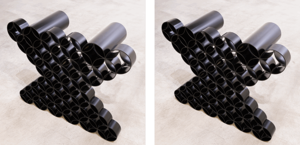 七宝テーブル脚(大)漆黒2本セット