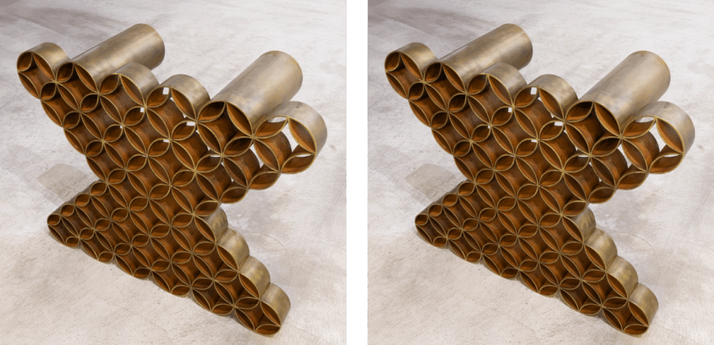 七宝テーブル脚(大)真鍮2本セット