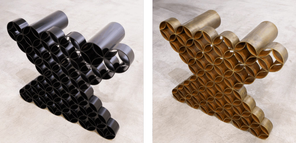 七宝テーブル脚(大)アシンメトリー2本セット